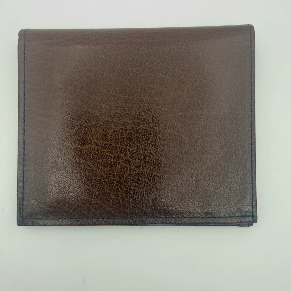 Rounds Bifold Wallet Buffalo Calf Leather Brown Mens One Size